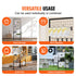 2 Pack Grid Wall Display Panels 2x5.6FT Wire Gridwall Display Rack with Hooks