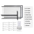 2 Pack Grid Wall Display Panels 2x5.6FT Wire Gridwall Display Rack with Hooks