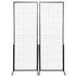 2 Pack Grid Wall Display Panels 2x5.6FT Wire Gridwall Display Rack with Hooks