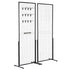 VEVOR 2' x 5.6' Grid Wall Panels Tower, 2 Packs Wire Gridwall Display Racks with T-Base Floorstanding, Double Side Gridwall Panels for Art Craft Shows, Retail Display with Extra Clips and Hooks
