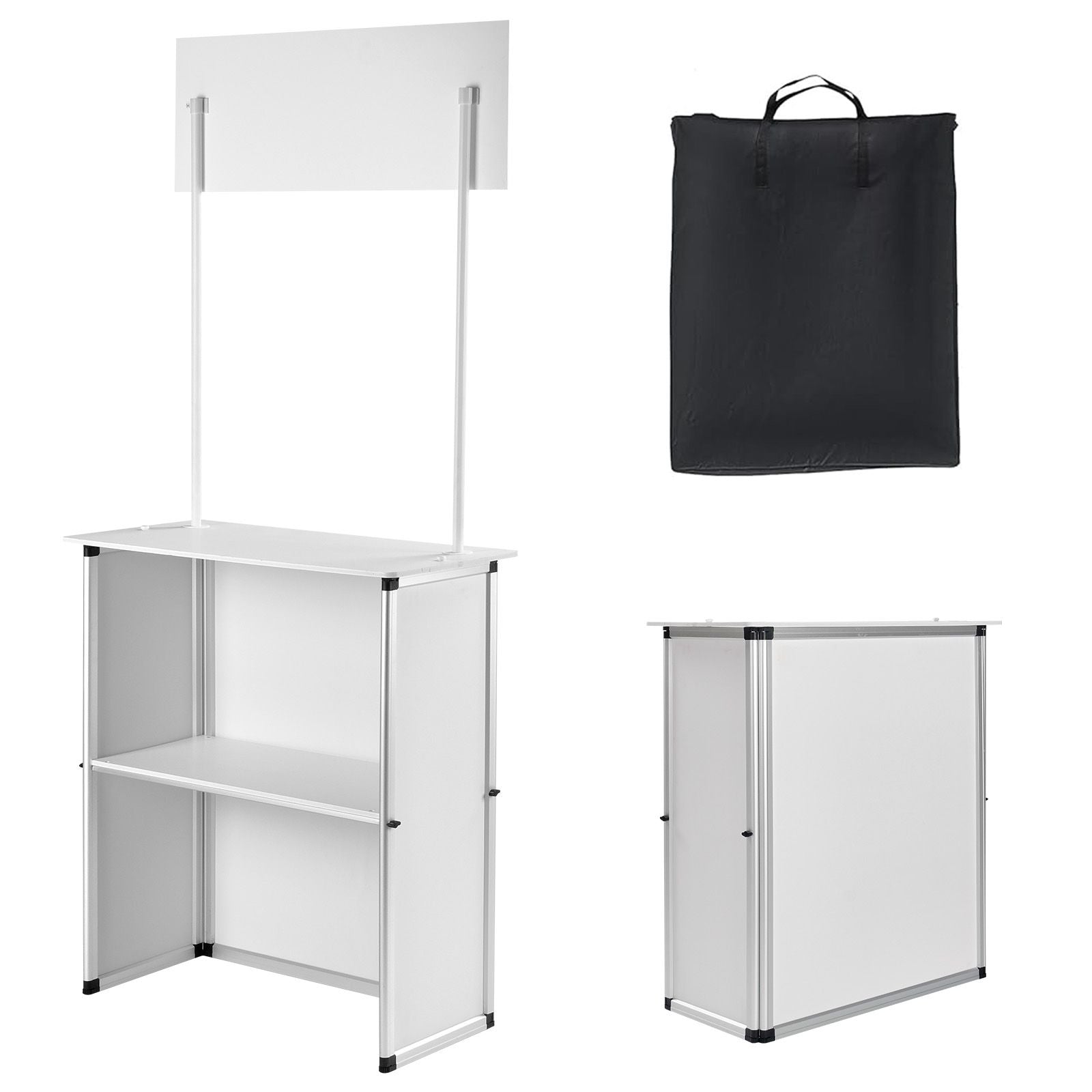Portable Tradeshow Podium Counter Foldable Display Booth Stand Table