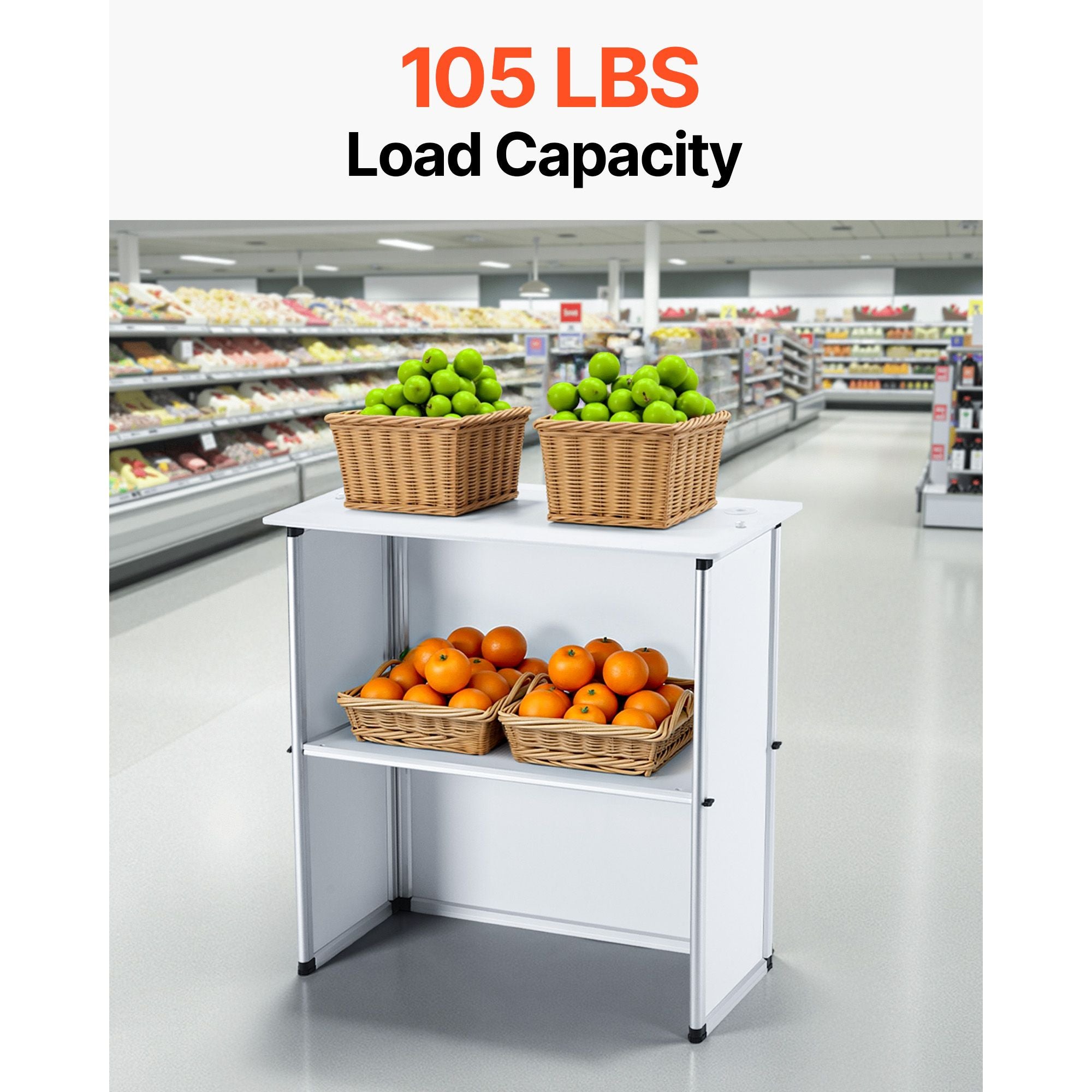 Portable Tradeshow Podium Counter Foldable Display Booth Stand Table