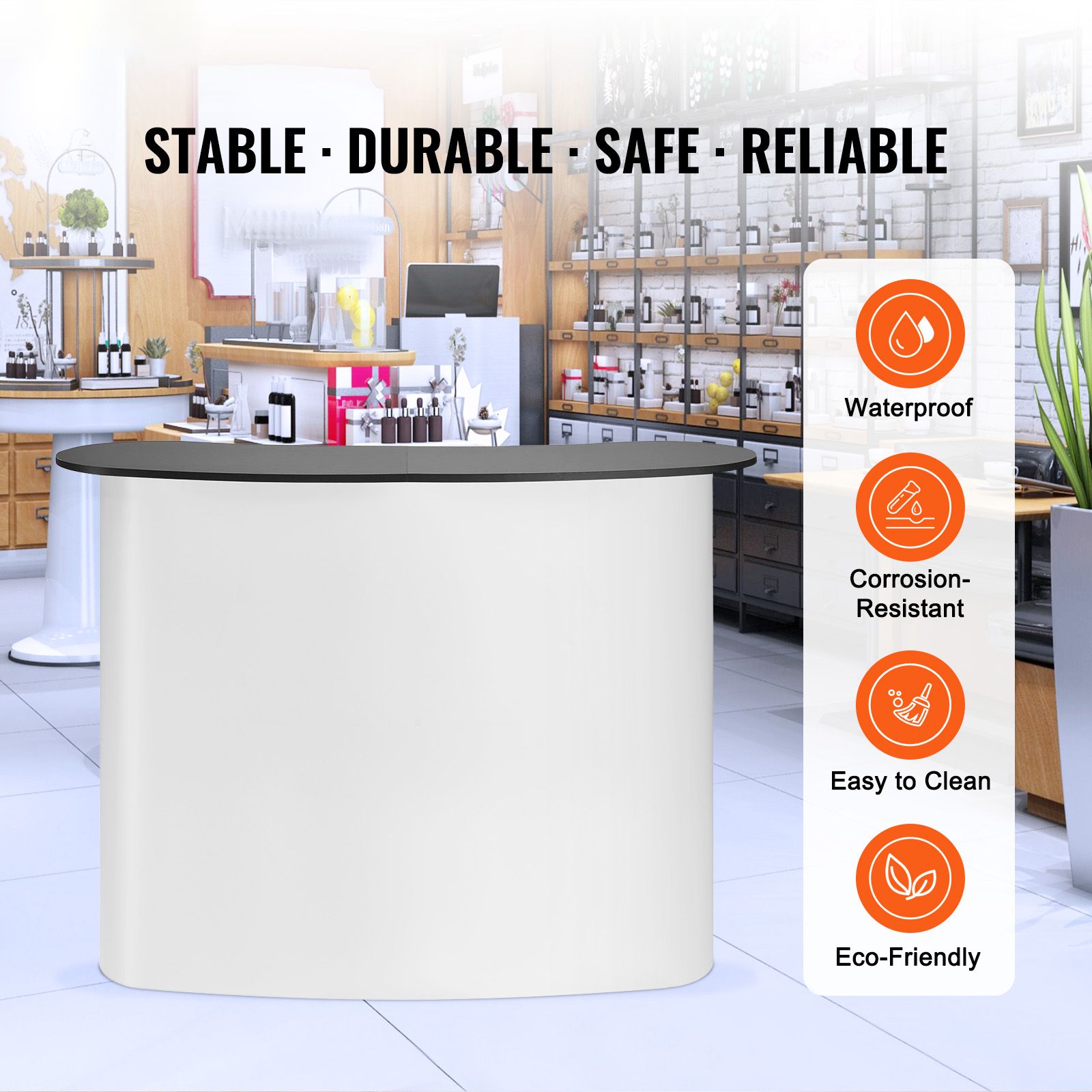 Portable Tradeshow Podium Counter Table Foldable Display Booth Stand