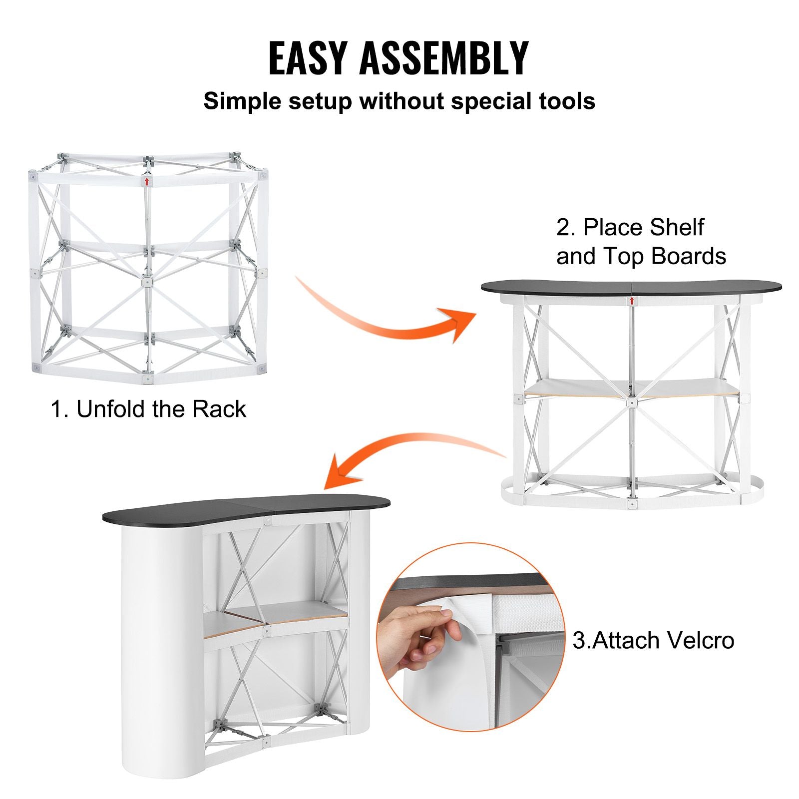 Portable Tradeshow Podium Counter Table Foldable Display Booth Stand