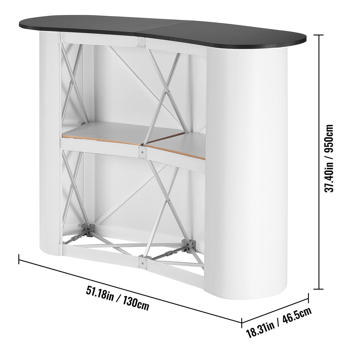 Portable Tradeshow Podium Counter Table Foldable Display Booth Stand