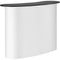 Portable Tradeshow Podium Table, 1300 x 465 x 950 mm, Display Exhibition Counter Stand Booth Fair with Wall, Foldable Promotion Retail Bar Table Pop Up Podium with Storage Rack, Carrying Bag