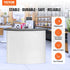 Portable Tradeshow Podium Table, 1300 x 465 x 950 mm, Display Exhibition Counter Stand Booth Fair with Wall, Foldable Promotion Retail Bar Table Pop Up Podium with Storage Rack, Carrying Bag