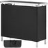 Folding Portable Bar Table, Tradeshow Podium Table for Indoor, Outdoor, Party, Picnic, Exhibition, Includes Carrying Case, Storage Shelf and Black Skirt, 38.39" x 15.16" x 34.25“