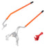 Tire Mount Demount Tool, 571-622 mm Manual Steel Tire Changer Mount Demount Removal Tool, with Extra Bead Holder, Tubeless Truck Bead Breaker, 3 PCS Tire Changing Tools, Orange