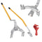 Tire Mount Demount Tool, 571- 622 mm Manual Steel Tire Changer Mount Demount Removal Tool, with Extra Bead Holder, Tubeless Truck Bead Breaker, 3 PCS Tire Changing Tools, Orange