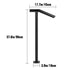 Single Post Black Iron Stair Handrail 1-2 Steps 441lbs Outdoor Railing
