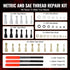 49-Piece Thread Chaser Set UNC UNF Metric Taps Dies Thread Repair Kit