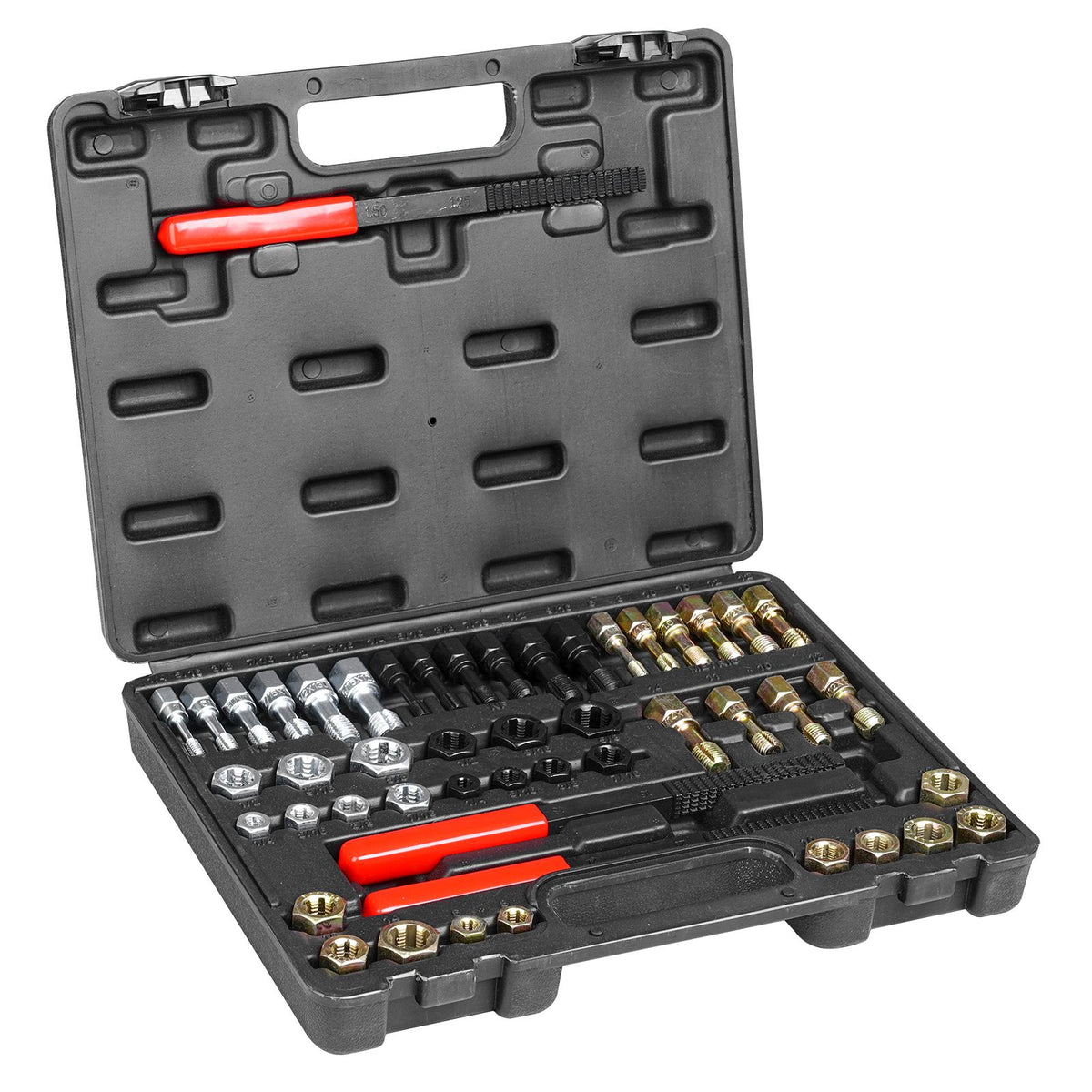 49-Piece Thread Chaser Set UNC UNF Metric Taps Dies Thread Repair Kit