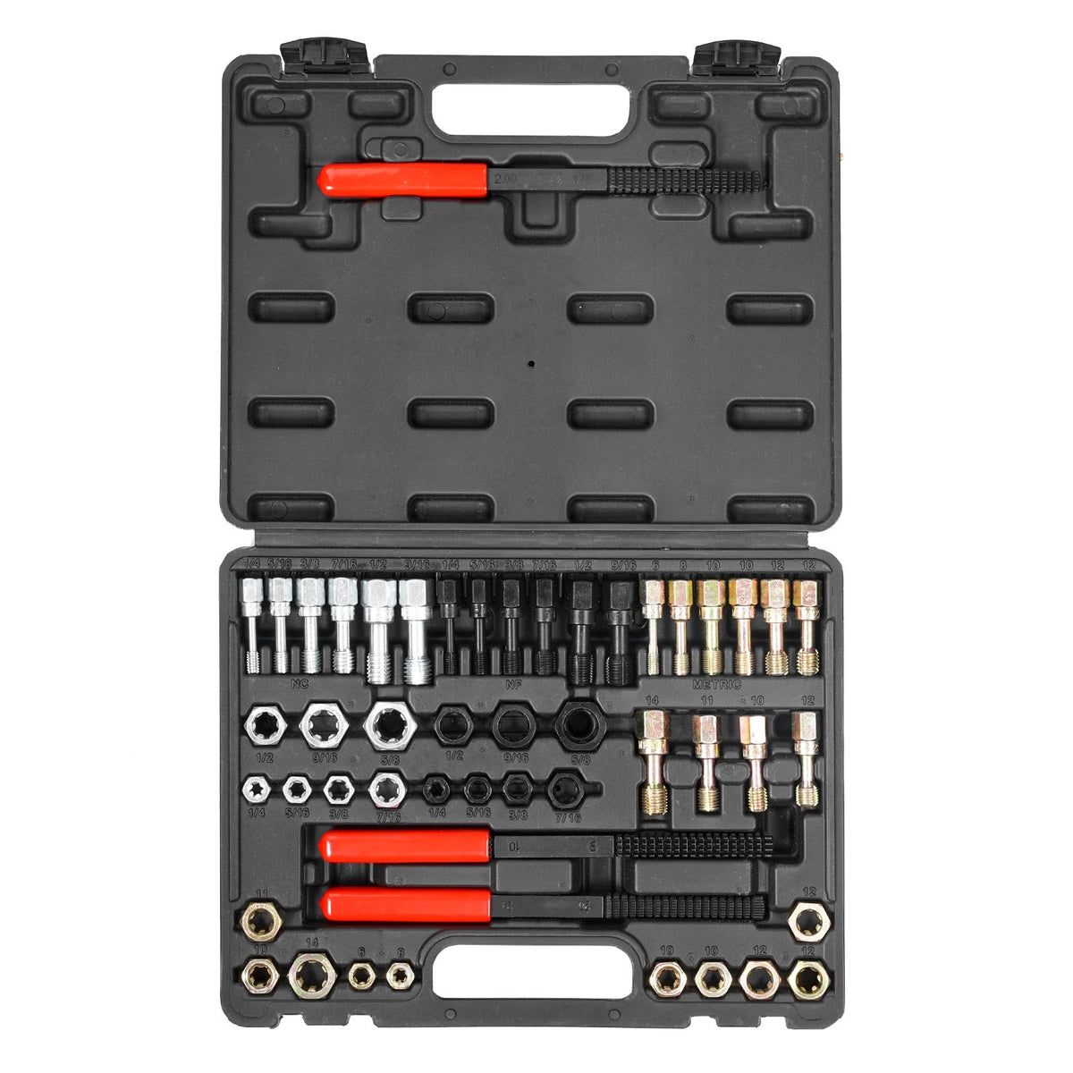 49-Piece Thread Chaser Set UNC UNF Metric Taps Dies Thread Repair Kit