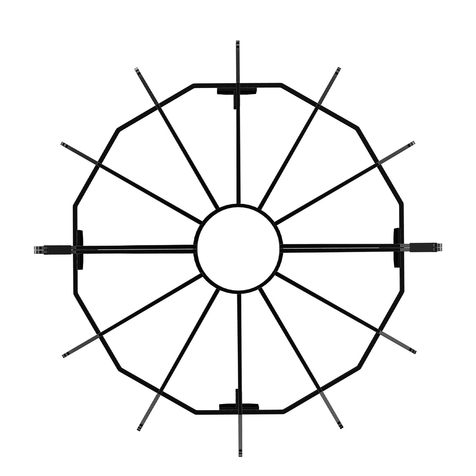 Log Grate, 27 inch Heavy Duty Wheel Fire Grate with 6 Support Legs, Solid Powder-coated Steel Bars, Log Firewood Burning Rack Holder for Wood Stove and Outdoor Camping Fire Pit