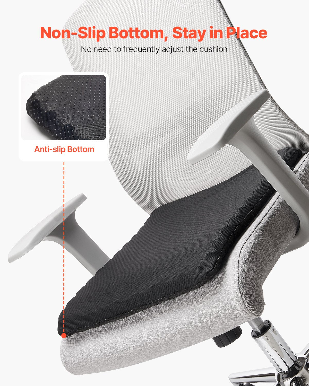 VEVOR Seat Cushion Cooling Gel Seat Chair Cushion for Hips Back Pressure Relief