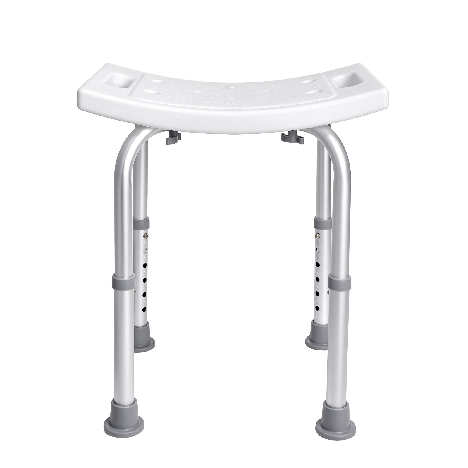 Adjustable Shower Chair Non-Slip Bath Stool with Handles 158.8kg Capacity