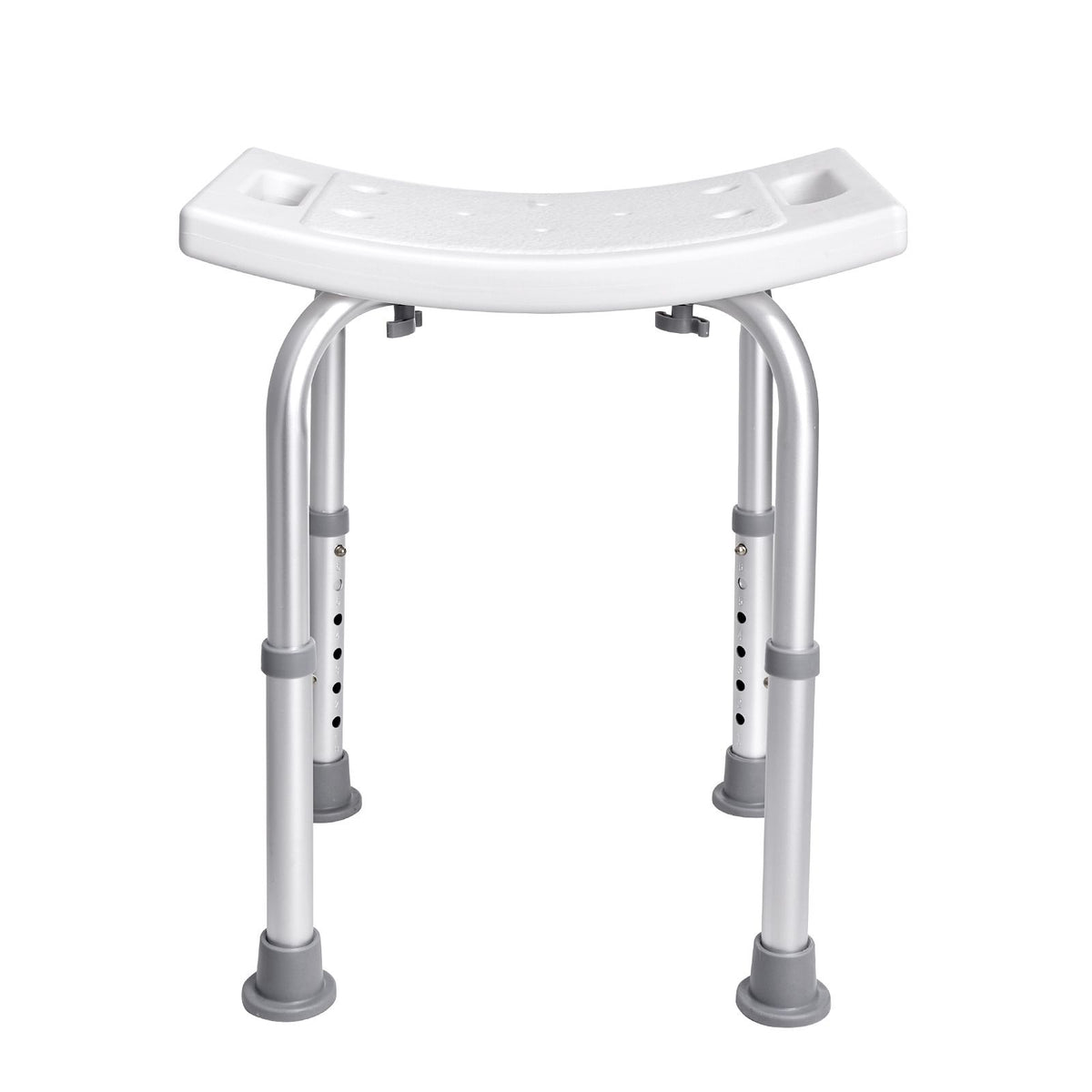 Adjustable Shower Chair Non-Slip Bath Stool with Handles 158.8kg Capacity