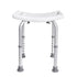 Adjustable Shower Chair Non-Slip Bath Stool with Handles 158.8kg Capacity