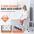 Adjustable Shower Chair Non-Slip Bath Stool with Handles 158.8kg Capacity