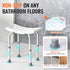 Adjustable Shower Chair Non-Slip Bath Stool with Handles 158.8kg Capacity