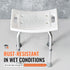 Adjustable Shower Chair Non-Slip Bath Stool with Handles 158.8kg Capacity