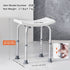 Adjustable Shower Chair Non-Slip Bath Stool with Handles 158.8kg Capacity