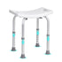 Adjustable Shower Chair Non-Slip Bath Stool with Handles 158.8kg Capacity