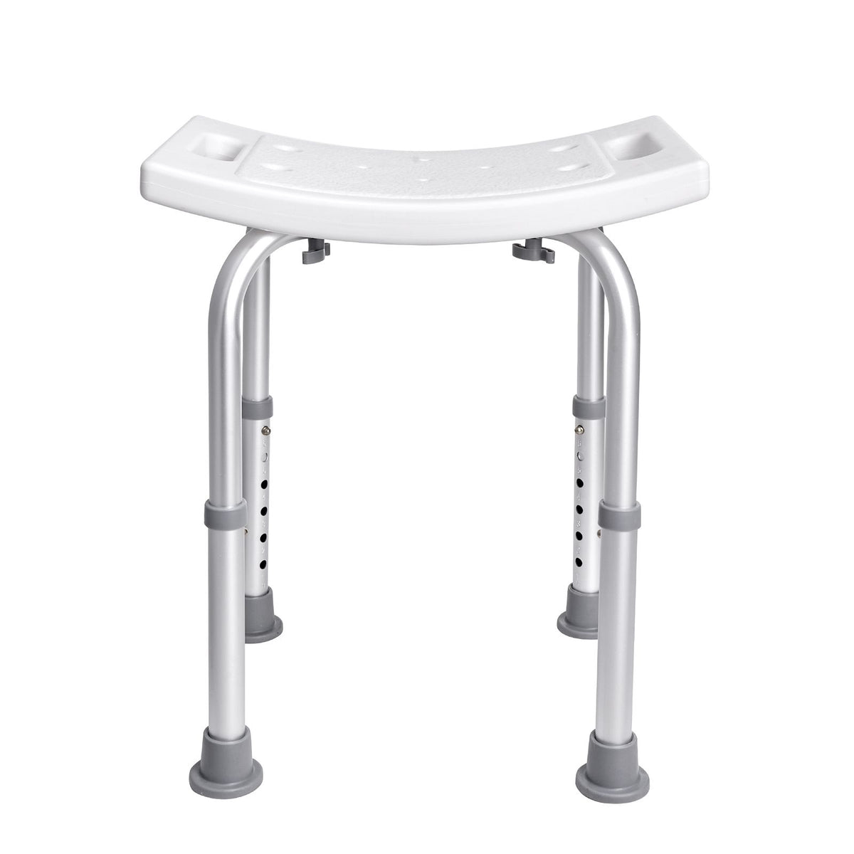 Adjustable Shower Chair Non-Slip Bath Stool with Handles 158.8kg Capacity