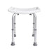 Adjustable Shower Chair Non-Slip Bath Stool with Handles 158.8kg Capacity