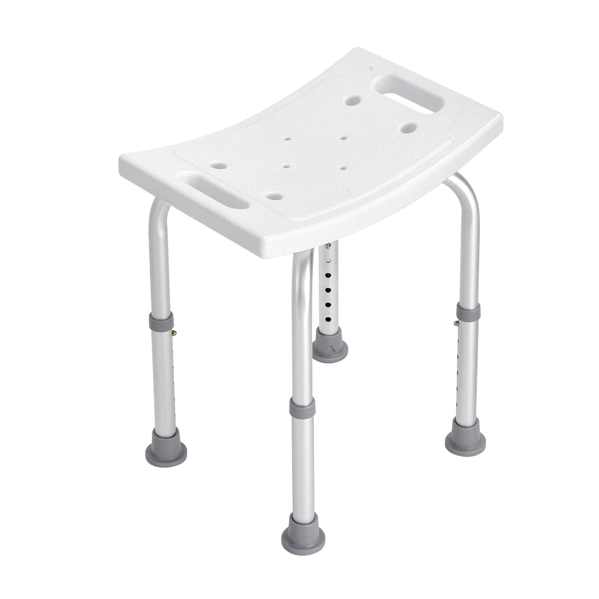 Adjustable Shower Chair Non-Slip Bath Stool with Handles 158.8kg Capacity