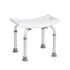Adjustable Shower Chair Non-Slip Bath Stool with Handles 158.8kg Capacity