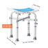 Shower Chair, Adjustable Height Shower Stool with Crossbar Support, Shower Seat for Inside Shower or Tub, Non-Slip Bench Bathtub Stool Seat for Elderly Disabled Handicap, 226.8 kg Capacity