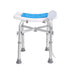 Shower Chair, Adjustable Height Shower Stool with Crossbar Support, Shower Seat for Inside Shower or Tub, Non-Slip Bench Bathtub Stool Seat for Elderly Disabled Handicap, 226.8 kg Capacity