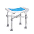 Shower Chair, Adjustable Height Shower Stool with Crossbar Support, Shower Seat for Inside Shower or Tub, Non-Slip Bench Bathtub Stool Seat for Elderly Disabled Handicap, 226.8 kg Capacity
