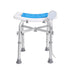 VEVOR Shower Chair, Adjustable Height Shower Stool with Crossbar Support, Shower Seat for Inside Shower or Tub, Non-Slip Bench Bathtub Stool Seat for Elderly Disabled Handicap, 226.8 kg Capacity