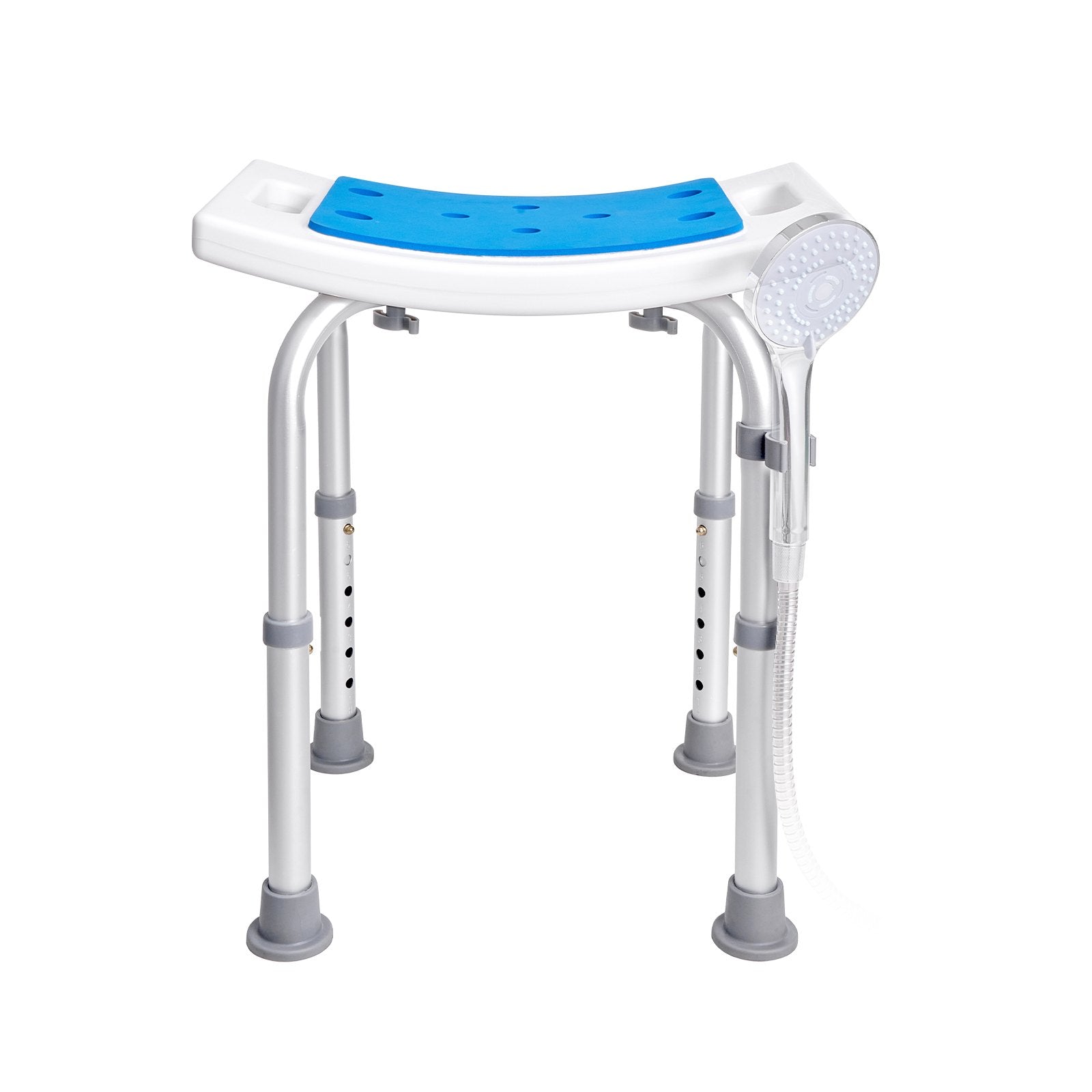 Shower Chair, Adjustable Height Shower Stool, Shower Seat for Inside Shower or Tub, Non-Slip Bench Bathtub Stool Seat for Elderly Disabled Handicap, 158.8 kg Capacity
