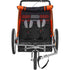 VEVOR Bike Trailer for Toddlers, Kids, Double Seat, 40 kg Load, 2-In-1 Canopy Carrier Converts to Stroller, Tow Behind Foldable Child Bicycle Trailer with Universal Bicycle Coupler, Orange and Gray