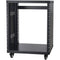 12U AV Rack Stand, 136.08kg Capacity, Network Stereo Recording Studio Rack with Lockable Caster Wheels Round & Square Holes, Special Vent for 482.6 mm Audio Video Musical & IT Equipment Mounting