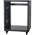 12U AV Rack Stand, 136.08kg Capacity, Network Stereo Recording Studio Rack with Lockable Caster Wheels Round & Square Holes, Special Vent for 482.6 mm Audio Video Musical & IT Equipment Mounting