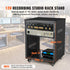 12U AV Rack Stand, 136.08kg Capacity, Network Stereo Recording Studio Rack with Lockable Caster Wheels Round & Square Holes, Special Vent for 482.6 mm Audio Video Musical & IT Equipment Mounting