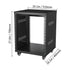 12U AV Rack Stand, 136.08kg Capacity, Network Stereo Recording Studio Rack with Lockable Caster Wheels Round & Square Holes, Special Vent for 482.6 mm Audio Video Musical & IT Equipment Mounting