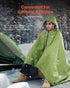 Camping Blanket 2 m x 1.5 m Wearable Warm Stadium Blanket Army Green