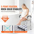 Shower Chair, Shower Seat with Back, Adjustable Height Shower Stool, Shower Chair for Inside Shower Bathtub, Non-slip Bathroom Bench Bath Chair for Elderly Disabled Handicap, 158.8 kg Capacity