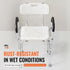 Shower Chair, Shower Seat with Back, Adjustable Height Shower Stool, Shower Chair for Inside Shower Bathtub, Non-slip Bathroom Bench Bath Chair for Elderly Disabled Handicap, 158.8 kg Capacity