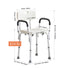 Shower Chair, Shower Seat with Back, Adjustable Height Shower Stool, Shower Chair for Inside Shower Bathtub, Non-slip Bathroom Bench Bath Chair for Elderly Disabled Handicap, 158.8 kg Capacity