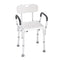 Shower Chair, Shower Seat with Back, Adjustable Height Shower Stool, Shower Chair for Inside Shower Bathtub, Non-slip Bathroom Bench Bath Chair for Elderly Disabled Handicap, 158.8 kg Capacity