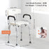 Shower Chair, Shower Seat with Back, Adjustable Height Shower Stool, Shower Chair for Inside Shower Bathtub, Non-slip Bathroom Bench Bath Chair for Elderly Disabled Handicap, 158.8 kg Capacity