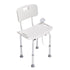 Shower Chair, Shower Seat with Back, Adjustable Height Shower Stool, Shower Chair for Inside Shower Bathtub, Non-slip Bathroom Bench Bath Chair for Elderly Disabled Handicap, 158.8 kg Capacity