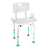 Shower Chair, Shower Seat with Back, Adjustable Height Shower Stool, Shower Chair for Inside Shower Bathtub, Non-slip Bathroom Bench Bath Chair for Elderly Disabled Handicap, 158.8 kg Capacity